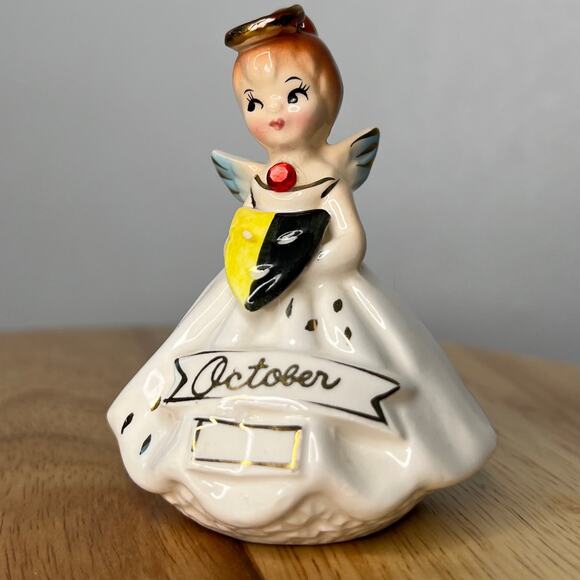 Rare Vintage Lugene's Japan October Ange E-2827 Mask Jewel figurine Halloween - Picture 1 of 7